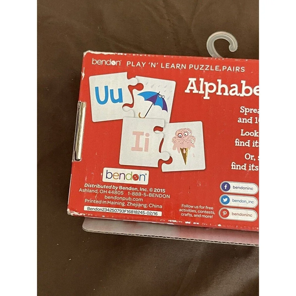 Alphabet Connect Preschool Puzzle Pairs 14 Double Sided Puzzles Learning Cards